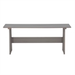 Riverbay Furniture Transitional  Wood Corner Dining Nook Set in Gray