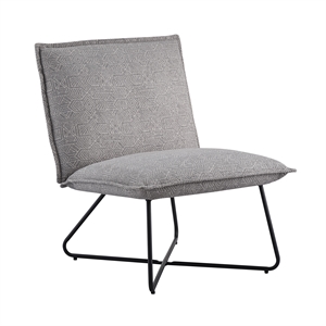 riverbay furniture modern metal upholstered chair in black and gray