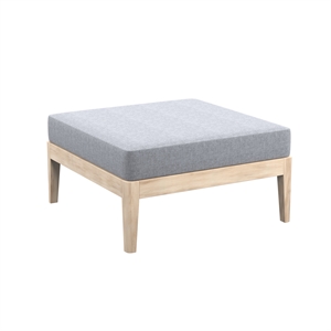 riverbay furniture transitional wood indoor/outdoor ottoman in natural