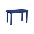 Riverbay Furniture Transitional Adirondack Wood Outdoor Coffee Table in Blue