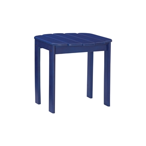 riverbay furniture transitional adirondack wood outdoor end table in blue