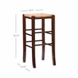 Riverbay Furniture Traditional Backless Set of Two Wood 29