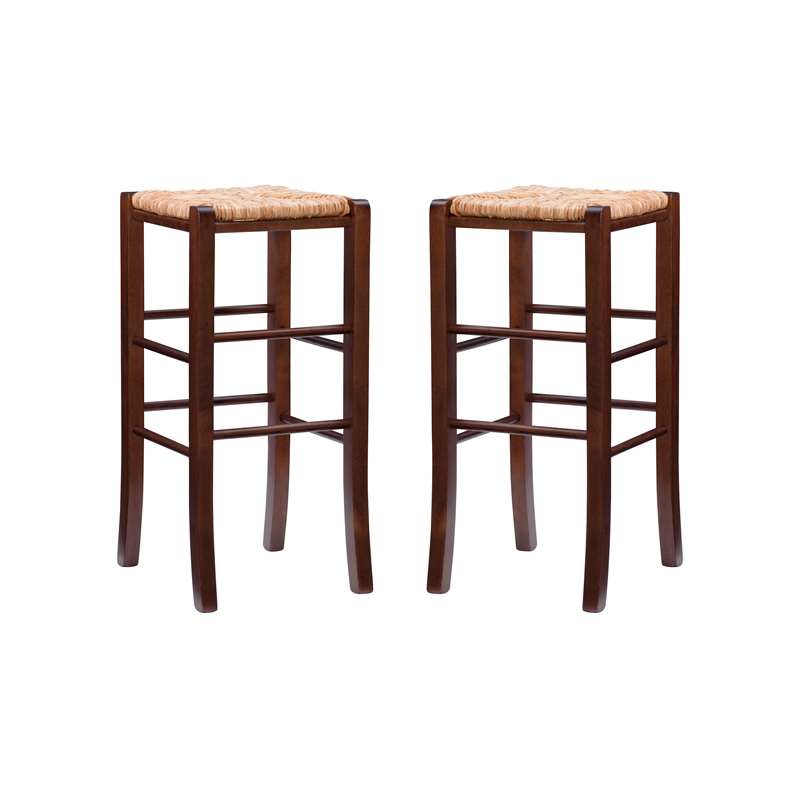 Riverbay Furniture Traditional Backless Set of Two Wood 29