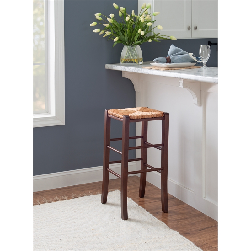 Riverbay Furniture Traditional Backless Set of Two Wood 29