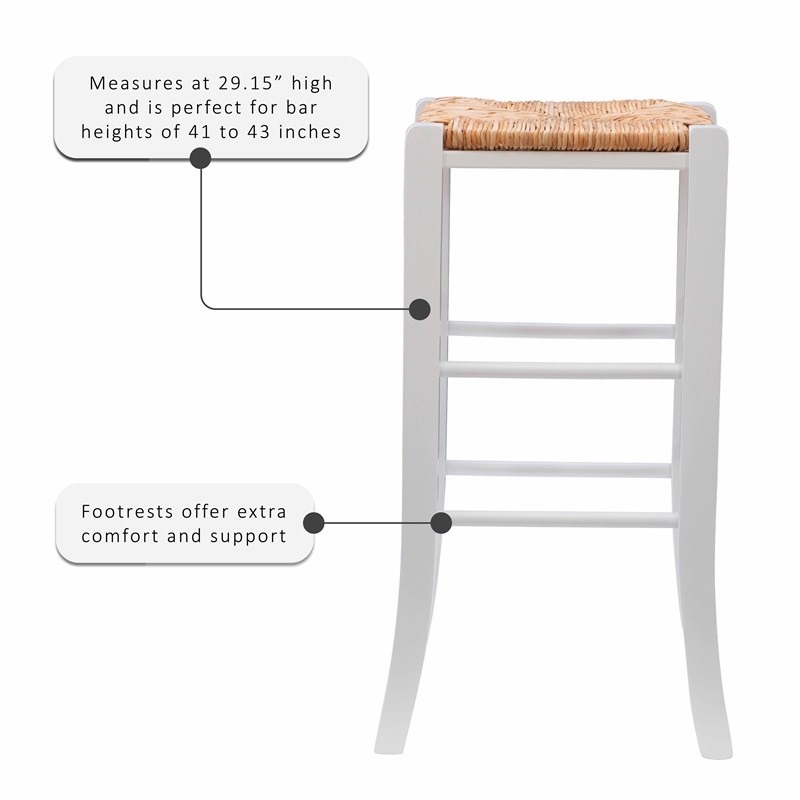 Riverbay Furniture Traditional Backless Set of Two Wood 29