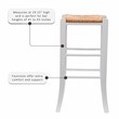 Riverbay Furniture Traditional Backless Set of Two Wood 29