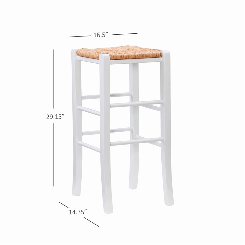 Riverbay Furniture Traditional Backless Set of Two Wood 29