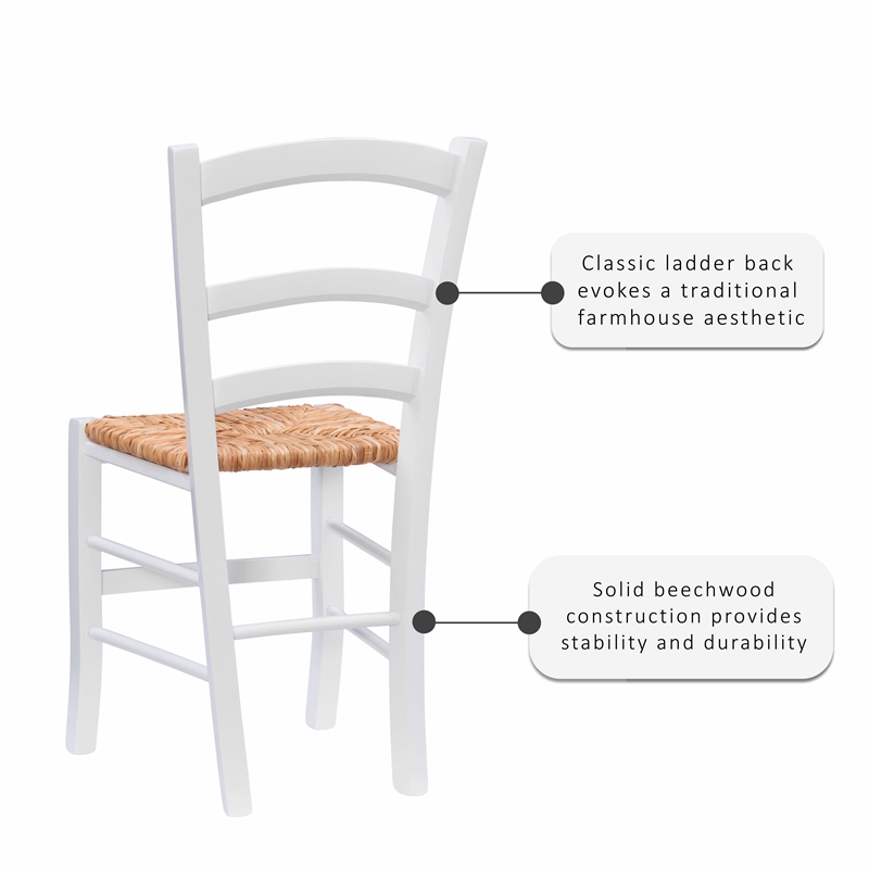 Riverbay Furniture Farmhouse Set of Two Wood 18.1