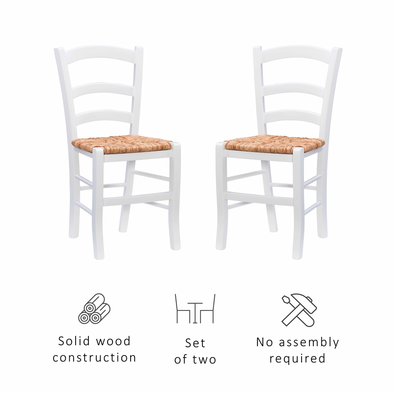 Riverbay Furniture Farmhouse Set of Two Wood 18.1