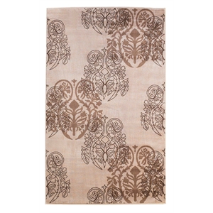 Riverbay Furniture Transitional Machine Made Polypropylene 5'x7'6&quot Rug in Ivory