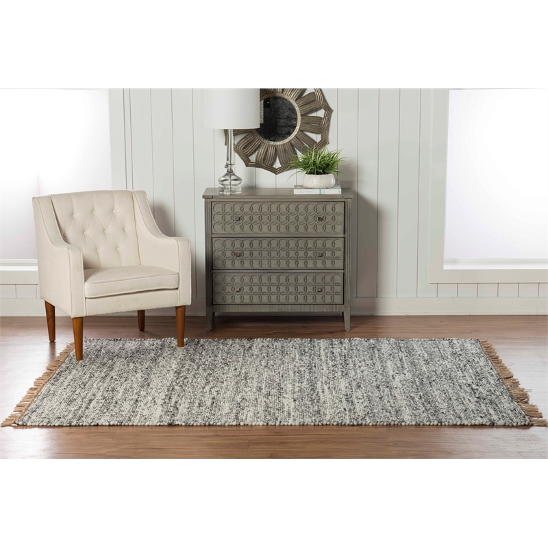 Riverbay Furniture Loop Hand Woven Wool 5'3