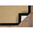 Riverbay Furniture Transitional Machine Tufted Wool 8'x11' Rug in Sisal/Black