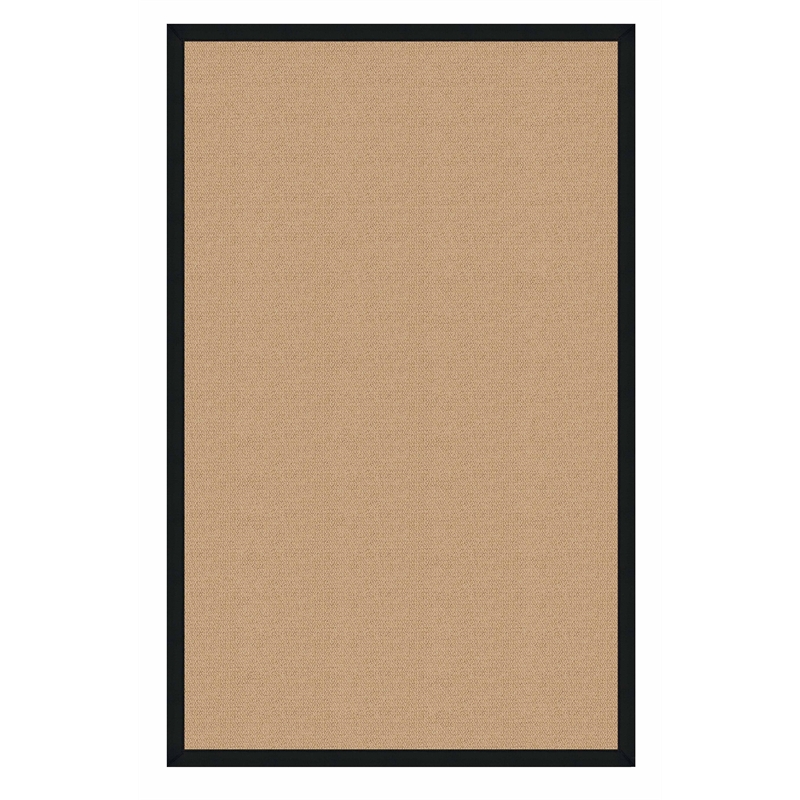 Riverbay Furniture Transitional Machine Tufted Wool 8'x11' Rug in Sisal/Black