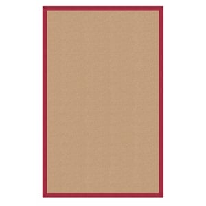 Riverbay Furniture Transitional Machine Tufted Wool 8'9&quotx12' Rug in Sisal/Red