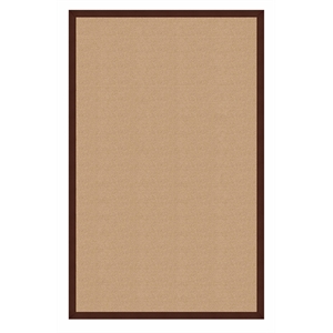 riverbay furniture transitional machine tufted wool 4'x6' rug in sisal and brown