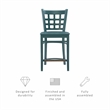 Riverbay Furniture Transitional Beech Wood Set of Two Counter Stools in Green