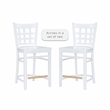 Riverbay Furniture Transitional Beech Wood Set of Two Counter Stools in White
