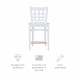 Riverbay Furniture Transitional Beech Wood Set of Two Counter Stools in White