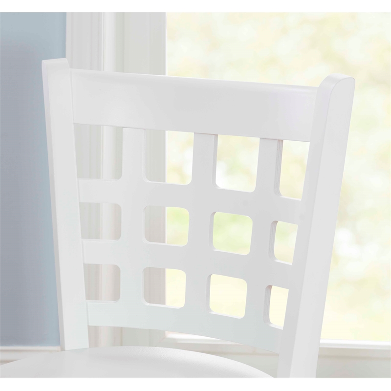 Riverbay Furniture Transitional Beech Wood Set of Two Counter Stools in White