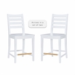 Riverbay Furniture Transitional Beech Wood Set of Two Counter Stools in White