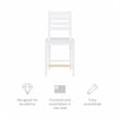 Riverbay Furniture Transitional Beech Wood Set of Two Counter Stools in White