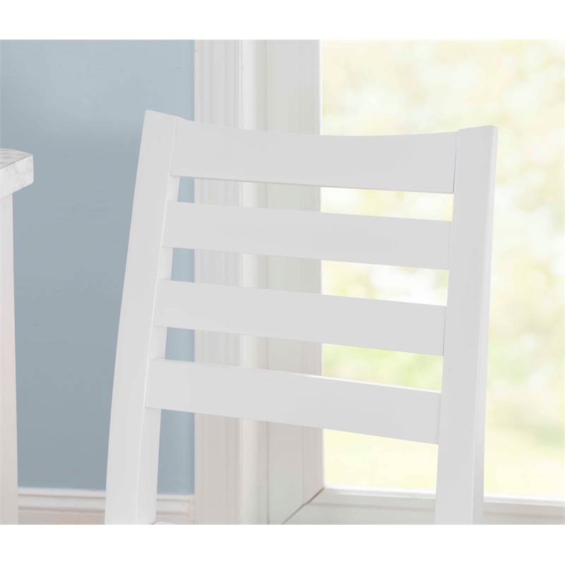 Riverbay Furniture Transitional Beech Wood Set of Two Counter Stools in White