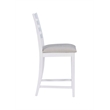 Riverbay Furniture Beech Wood Upholstered Set of Two Counter Stools in White