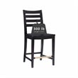 Riverbay Furniture Transitional Beech Wood Set of Two Counter Stools in Black