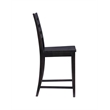 Riverbay Furniture Transitional Beech Wood Set of Two Counter Stools in Black