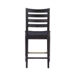 Riverbay Furniture Transitional Beech Wood Set of Two Counter Stools in Black