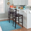 Riverbay Furniture Transitional Solid Wood Set of Two Barstools in Brown