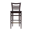 Riverbay Furniture Transitional Solid Wood Set of Two Barstools in Brown