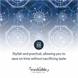 Riverbay Furniture Transitional Washable Polyester 2'x8' Rug in Blue