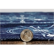 Riverbay Furniture Transitional Washable Polyester 2'x8' Rug in Blue