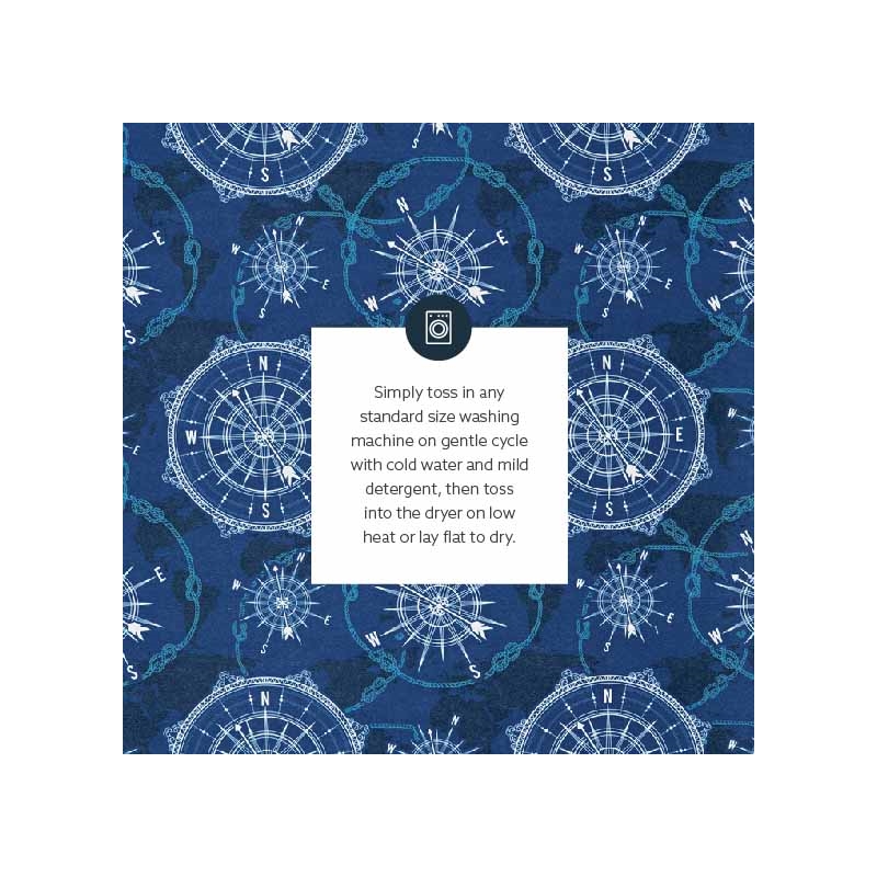 Riverbay Furniture Transitional Washable Polyester 2'x8' Rug in Blue