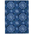 Riverbay Furniture Transitional Washable Polyester 3'x5' Rug in Blue