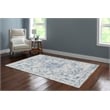 Riverbay Furniture Transitional Washable Polyester 5'x7' Rug in Gray