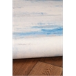 Riverbay Furniture Transitional Washable Polyester 2'x8' Rug in Ivory