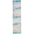 Riverbay Furniture Transitional Washable Polyester 2'x8' Rug in Ivory