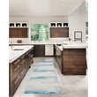 Riverbay Furniture Transitional Washable Polyester 2'x8' Rug in Ivory