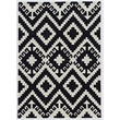 Riverbay Furniture Transitional Polyester 5'x7' Rug in Ivory and Black