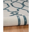 Riverbay Furniture Transitional Polyester 5'x7' Rug in Ivory and Teal