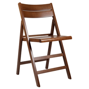 riverbay furniture traditional wood folding chairs set of two in walnut