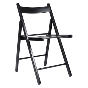 riverbay furniture traditional wood folding chairs set of four in black