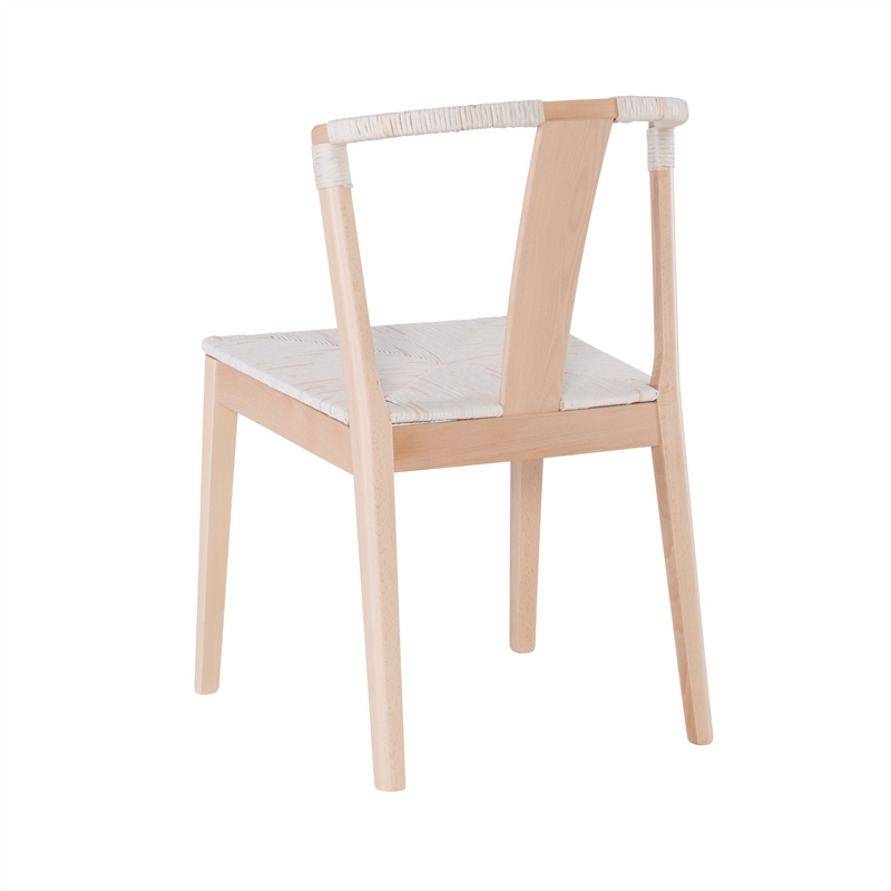 Riverbay Furniture Mid-Century Beech Wood Chair in Natural