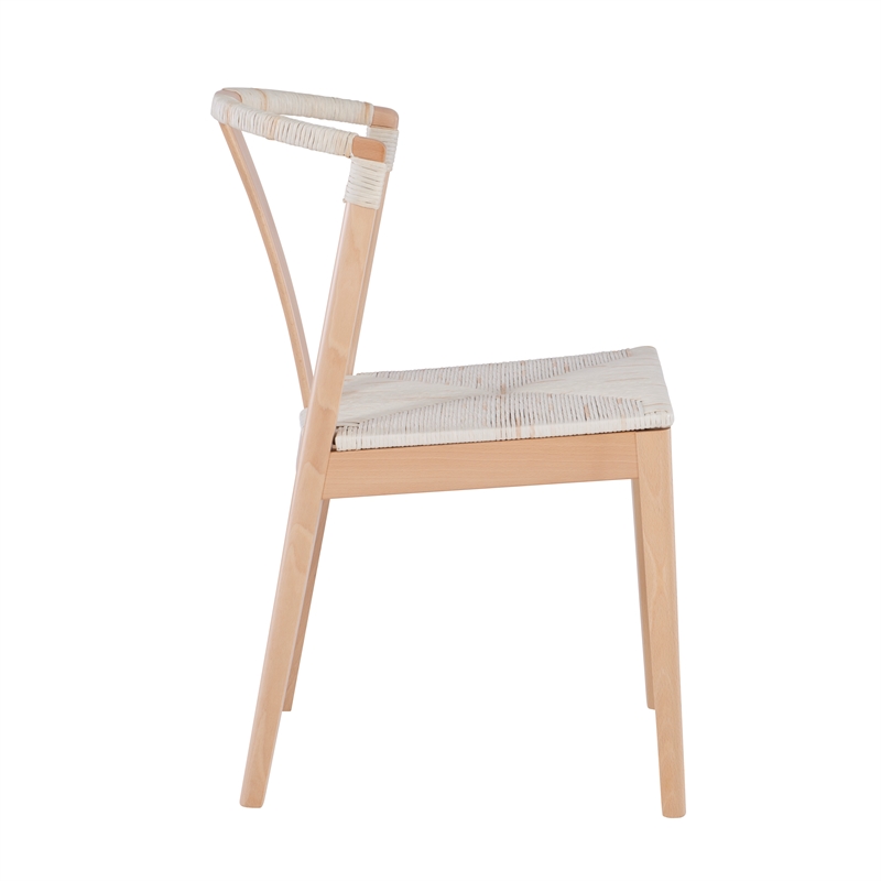 Riverbay Furniture Mid-Century Beech Wood Chair in Natural