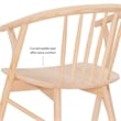 Riverbay Furniture Wood Dining Chair With Windsor Back & Saddle Seat in Natural