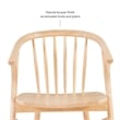 Riverbay Furniture Wood Dining Chair With Windsor Back & Saddle Seat in Natural