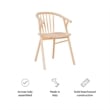 Riverbay Furniture Wood Dining Chair With Windsor Back & Saddle Seat in Natural