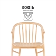 Riverbay Furniture Wood Dining Chair With Windsor Back & Saddle Seat in Natural